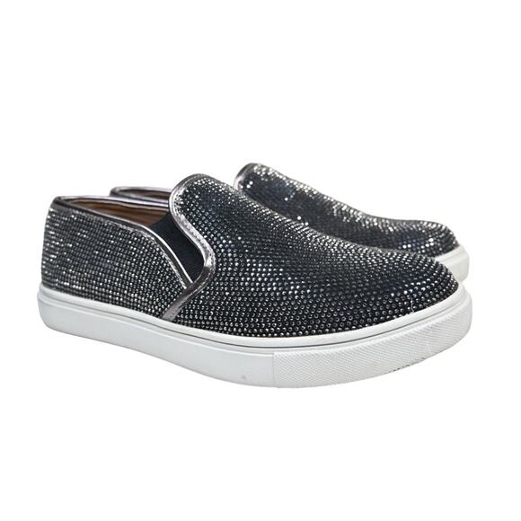 Steve Madden Shoes - Steve Madden Womens 7.5 Exsess Embellished Slip On Sneaker in Black